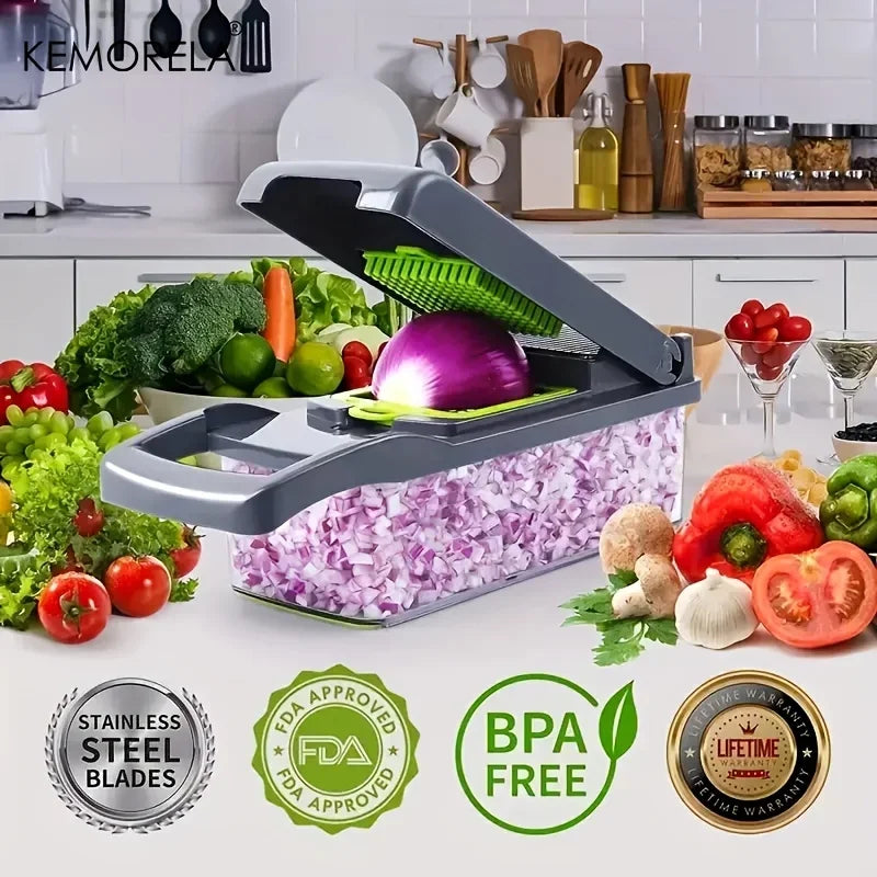 14 in 1 Vegetable Chopper With 8 Blades