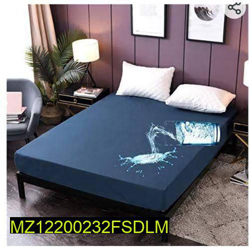 Cotton Plain Double Bed Mattress Cover