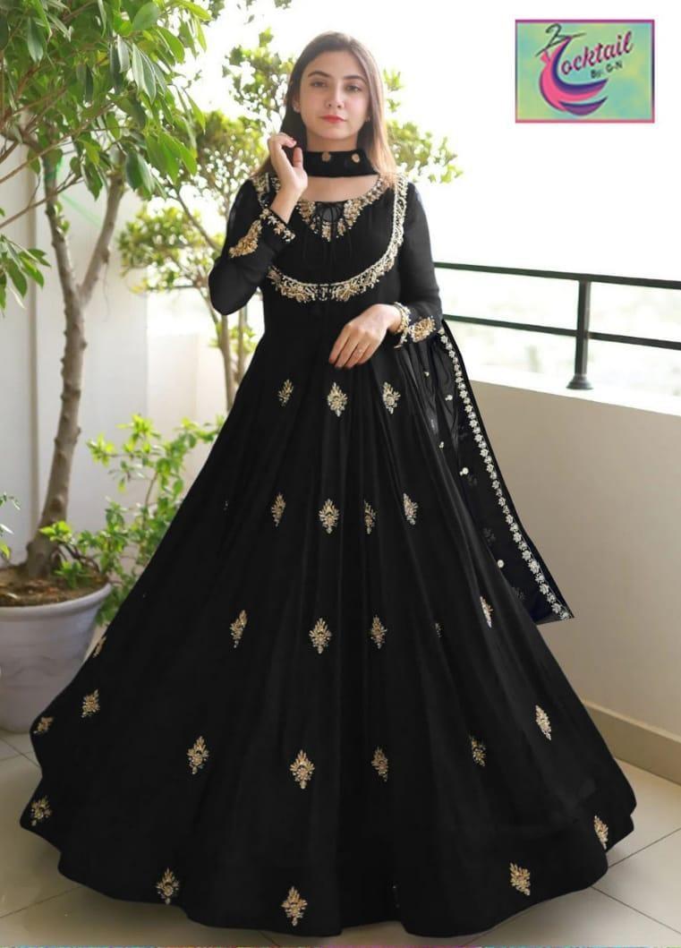 3 Pcs Elegant Chiffon Embroidered Maxi Suit