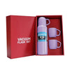 Vacuum Flask Stainless Steel Bottle With 2 Cups And Gift Box 550 Ml (random Color)