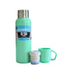 Vacuum Flask Stainless Steel Bottle With 2 Cups And Gift Box 550 Ml (random Color)